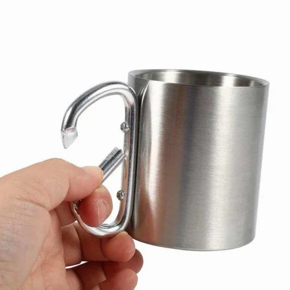 Gift 23-Piece Stainless Steel Bartender Kit & Camping Coffee Mug With BucklePack